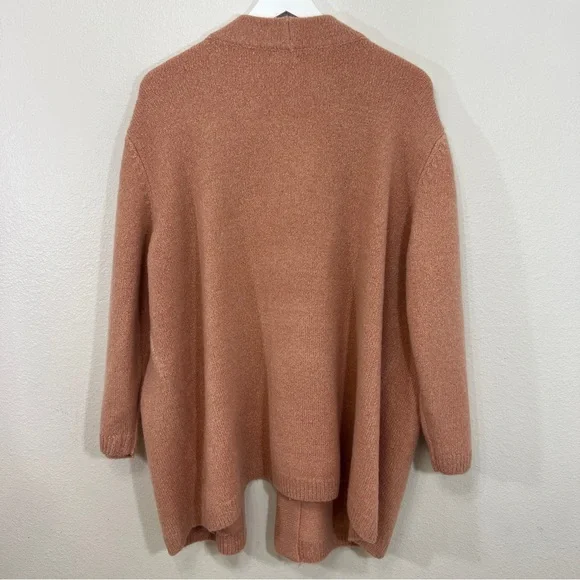 JOHNNY WAS Open Front Cardigan Rose Gold Metallic Knit Boho Duster Sweater - Picture 5 of 7